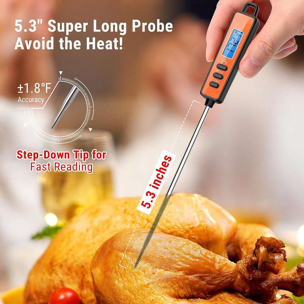 1 Sec Digital Meat Thermometer