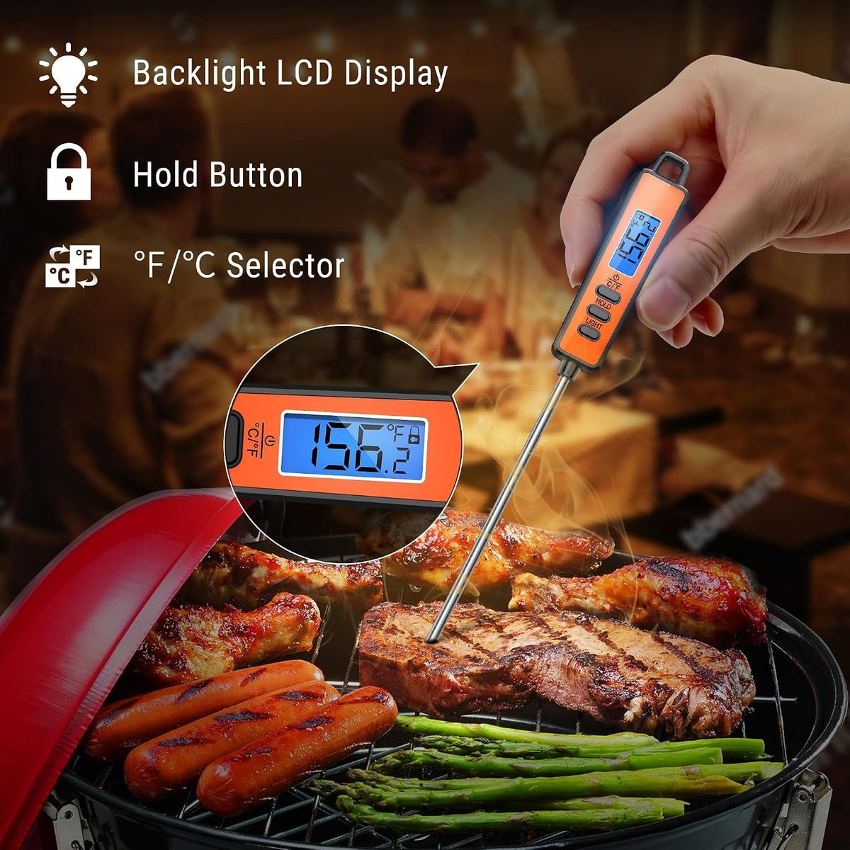 1 Sec Digital Meat Thermometer