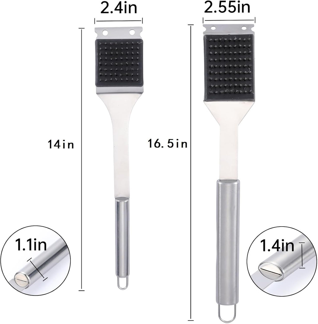 2 Pack Wire BBQ Brush & Scraper