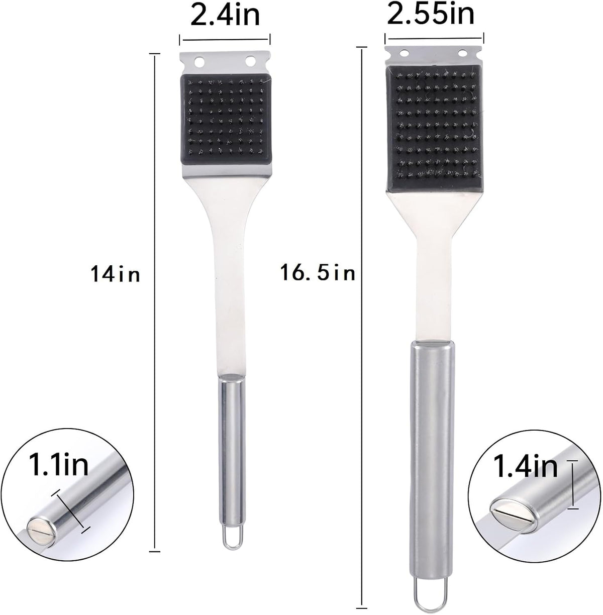 2 Pack Wire BBQ Brush & Scraper