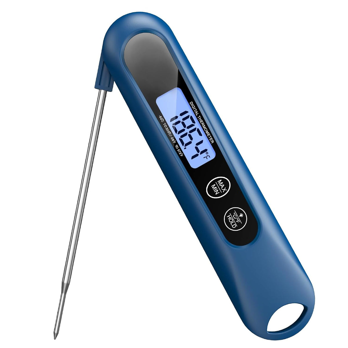 Blue Instant Read Digital Meat Thermometer
