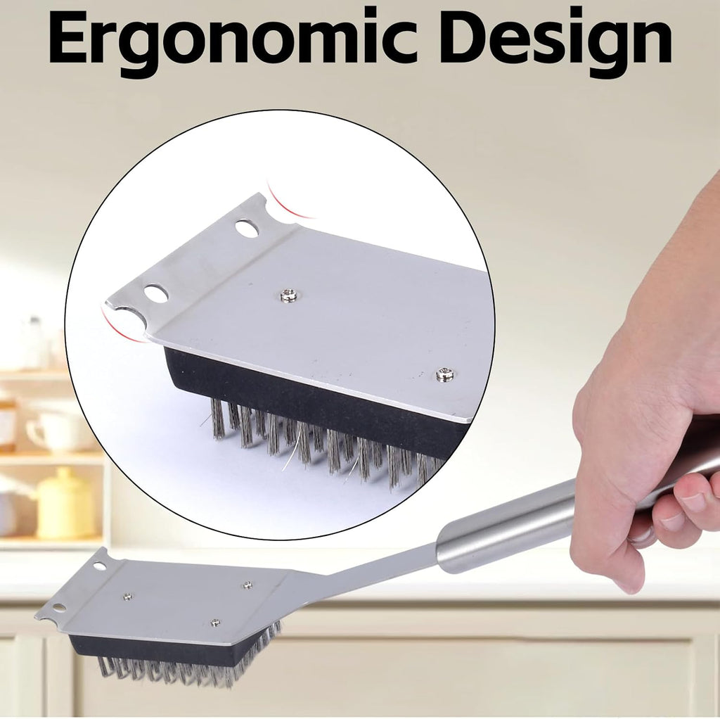 2 Pack Wire BBQ Brush & Scraper