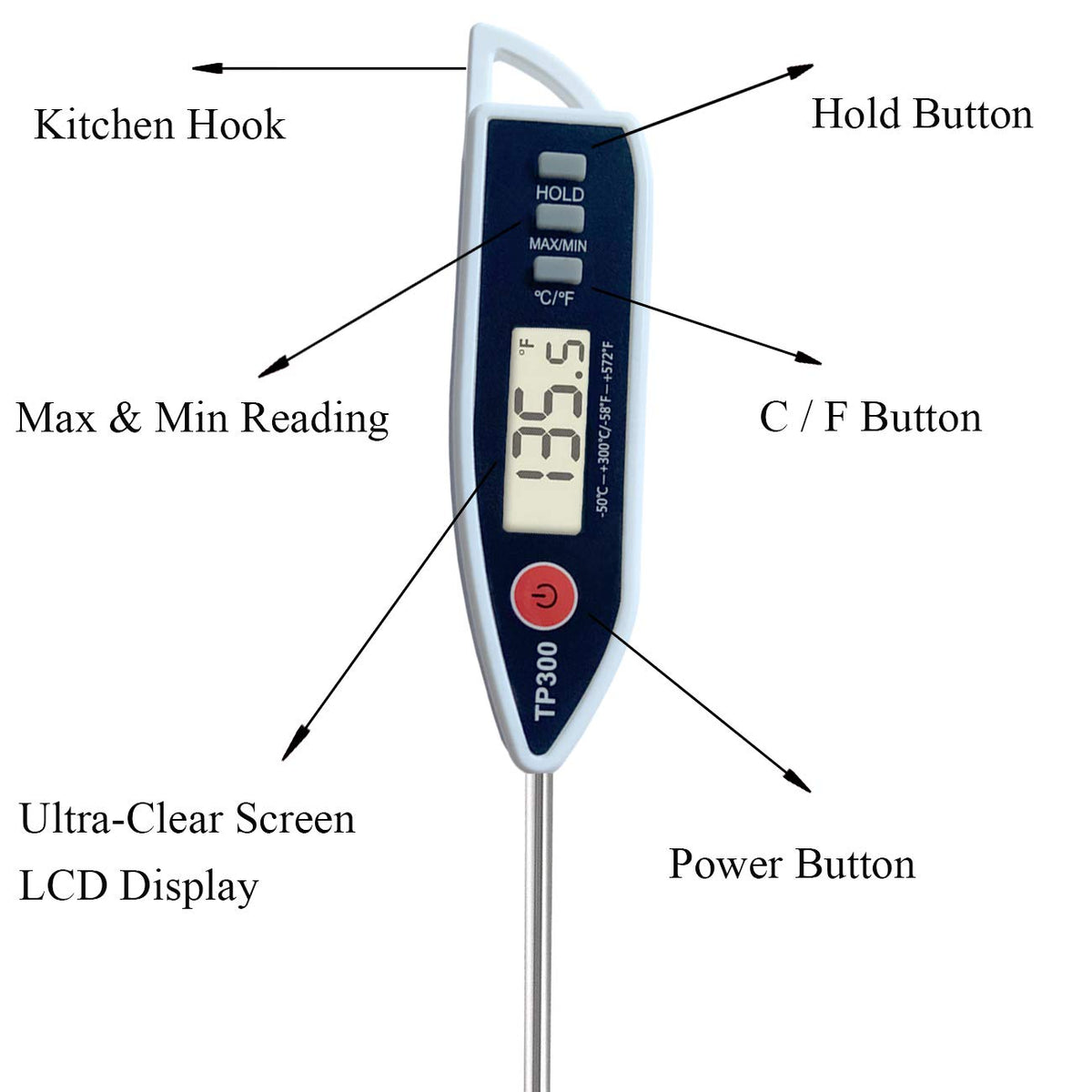Instant Read Digital Meat Thermometer
