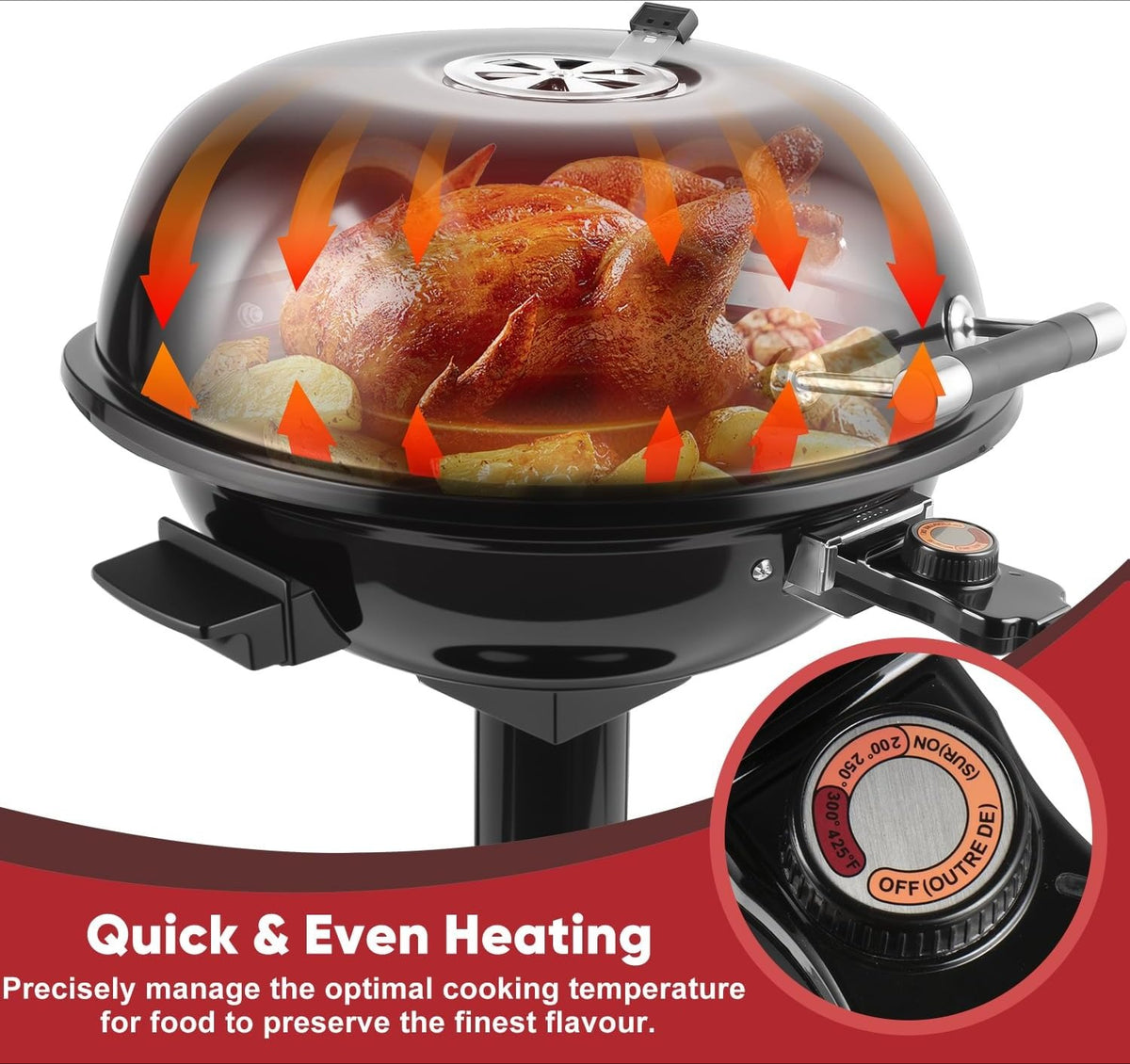 1600W Portable Electric Grill