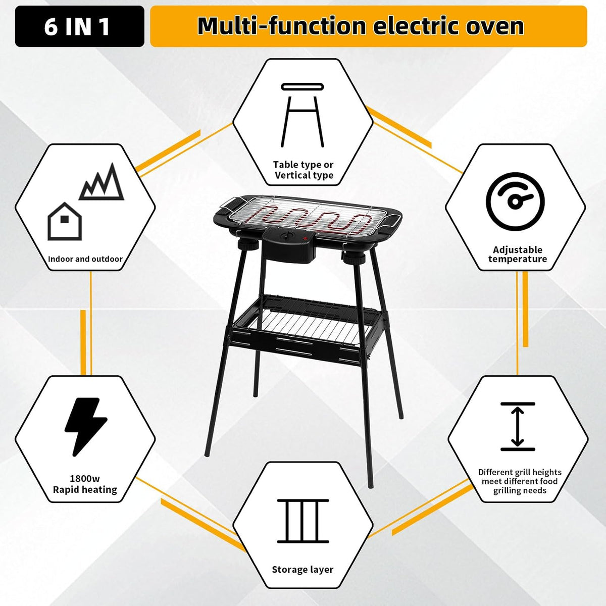 Smokeless Portable Electric BBQ Grill