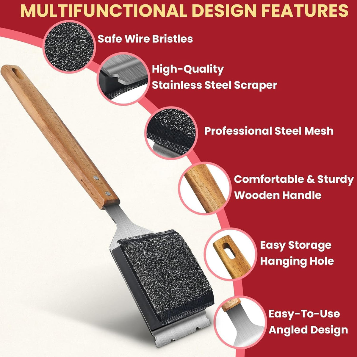 Bristle-Free BBQ Grill Brush
