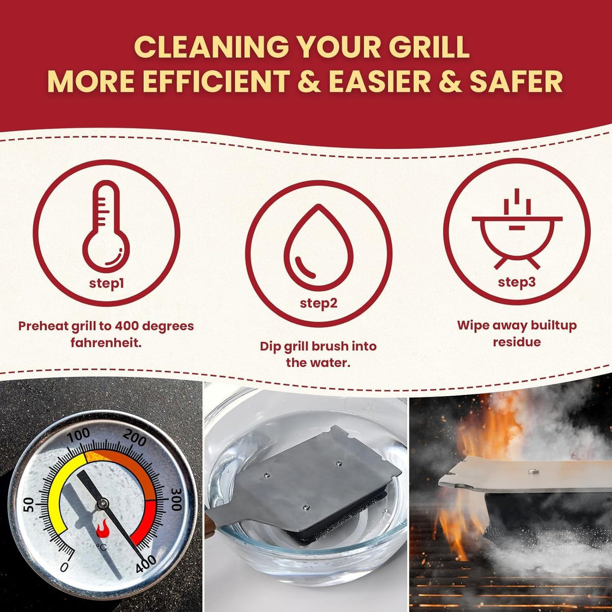 Bristle-Free BBQ Grill Brush