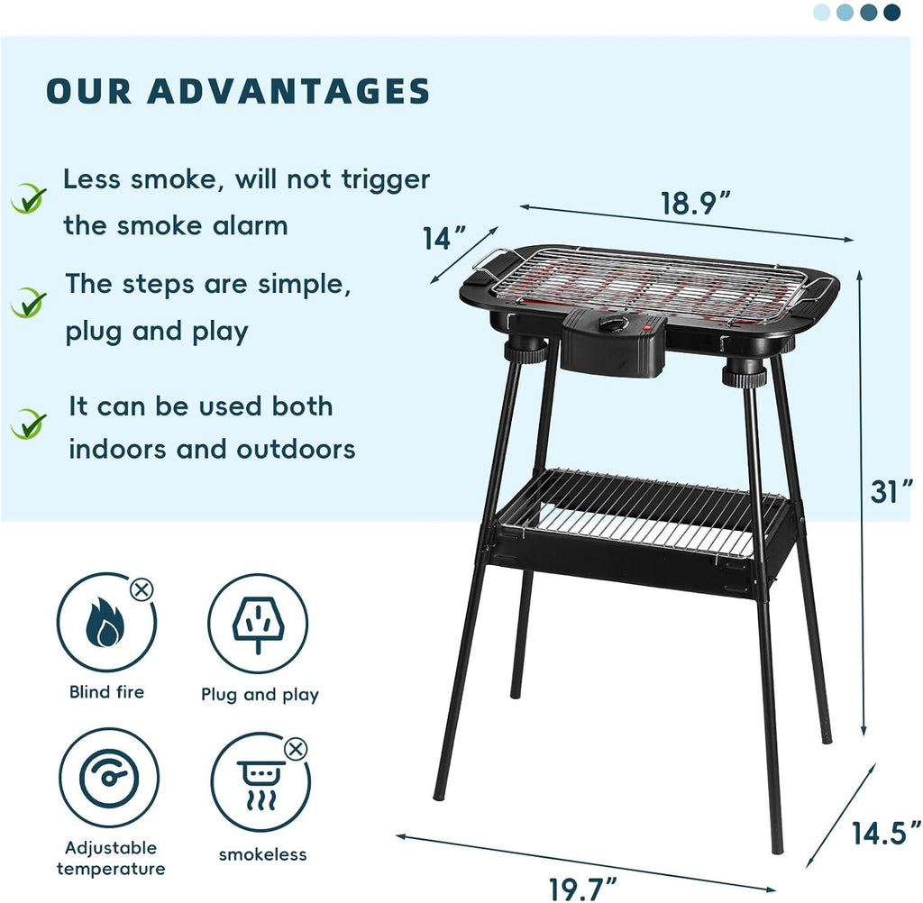 Smokeless Portable BBQ Grill