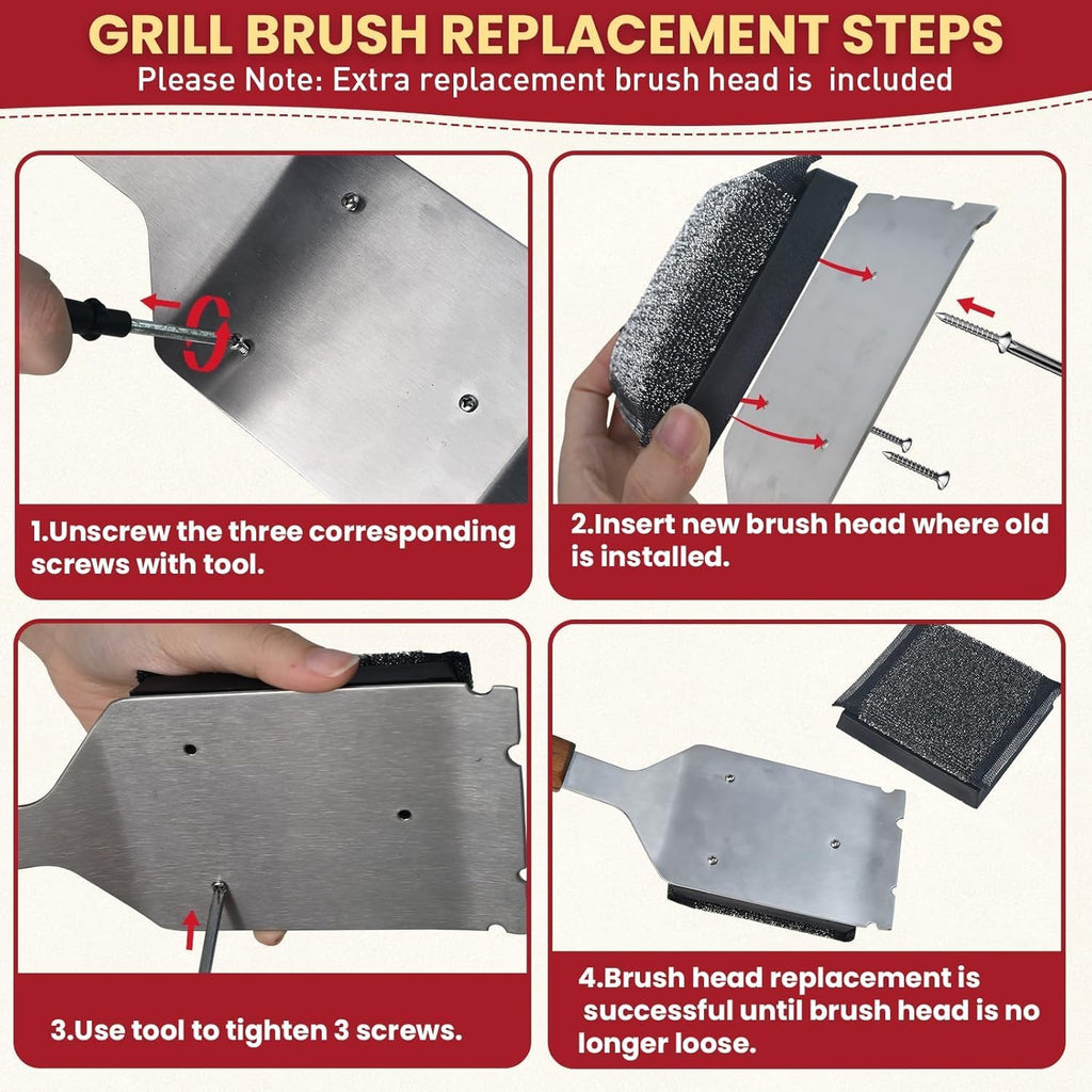 Bristle-Free BBQ Grill Brush