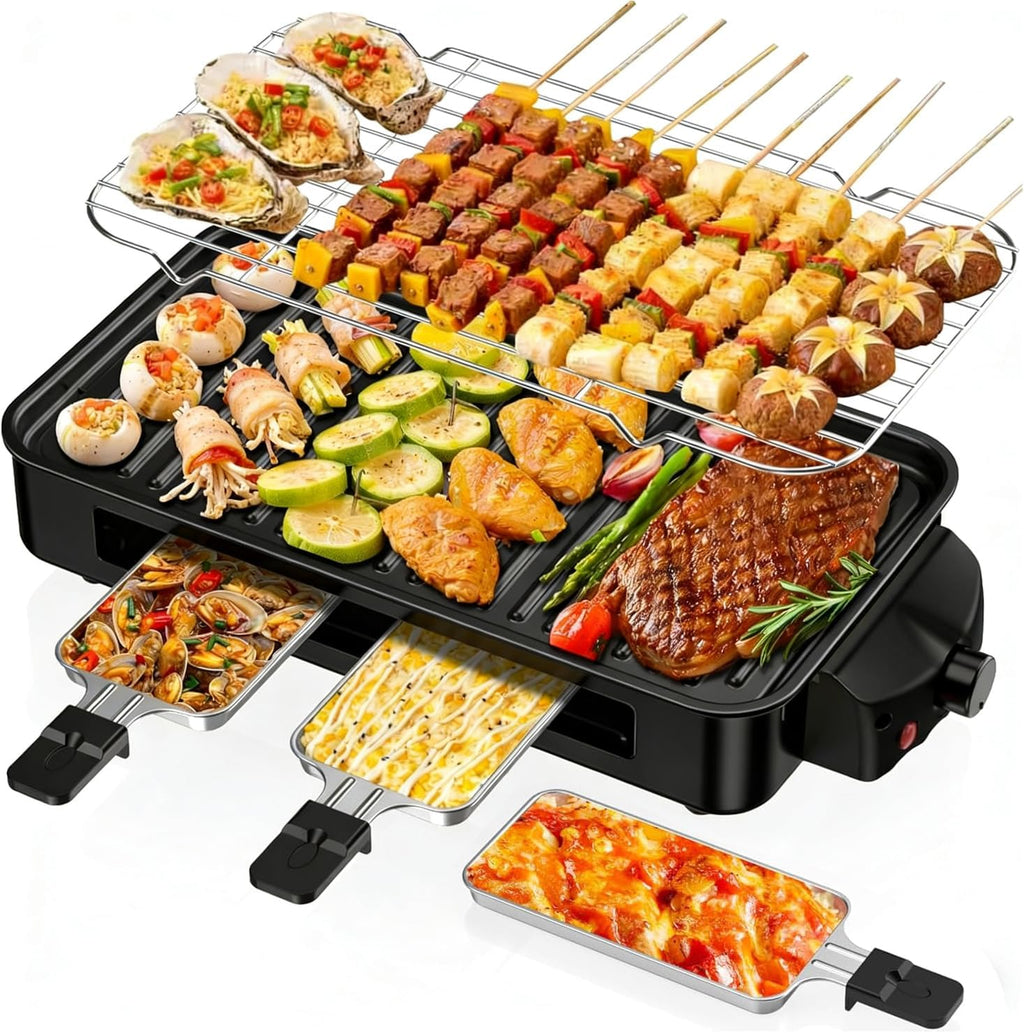 1700W 2-in-1 Smokeless Electric Indoor Grill