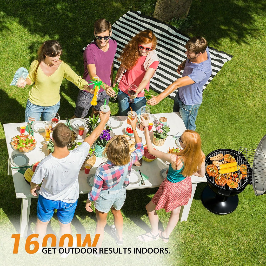 1600W Silver Electric BBQ Grill