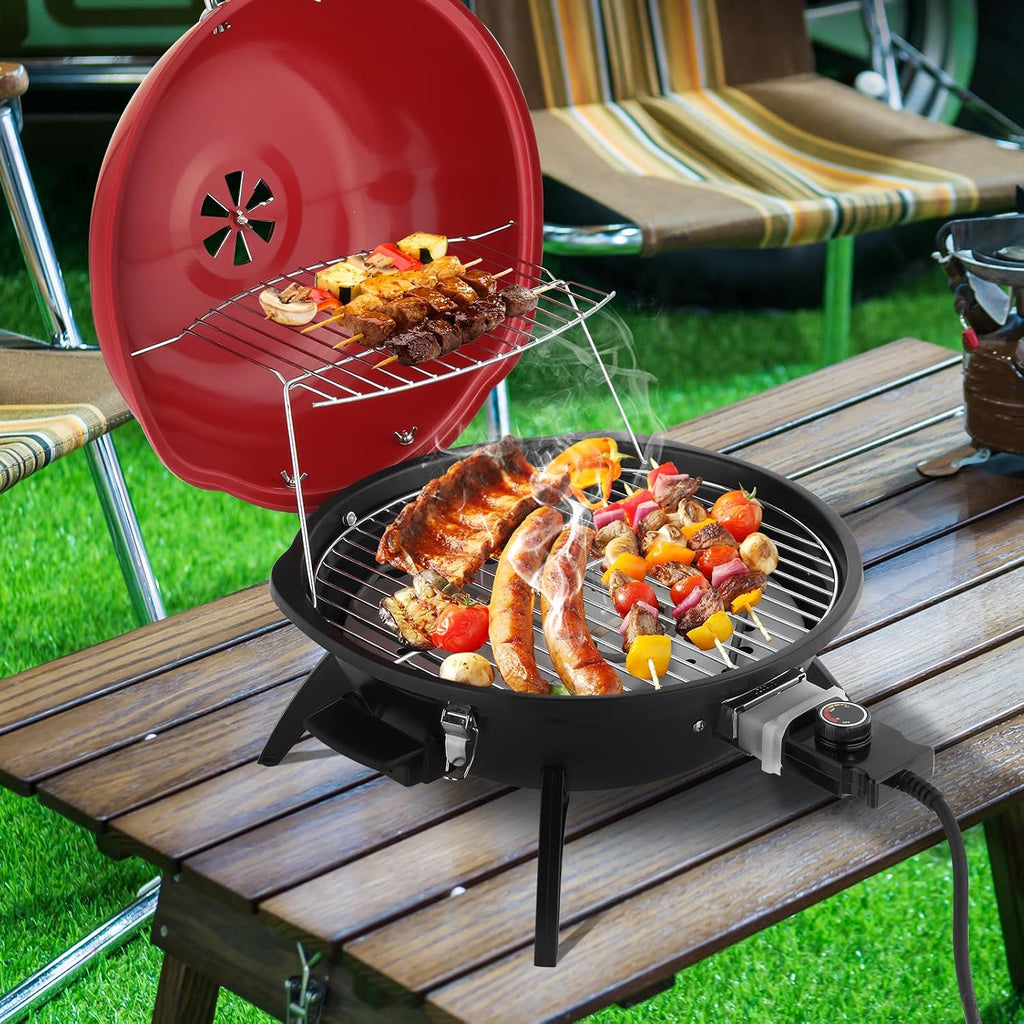 Red Portable Electric BBQ Grill