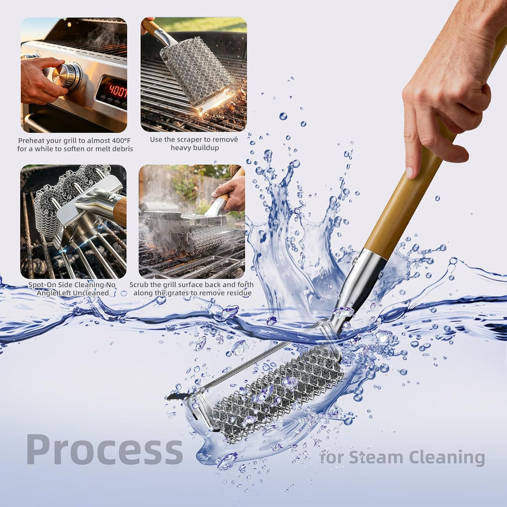 Bristle-Free BBQ Grill Brush