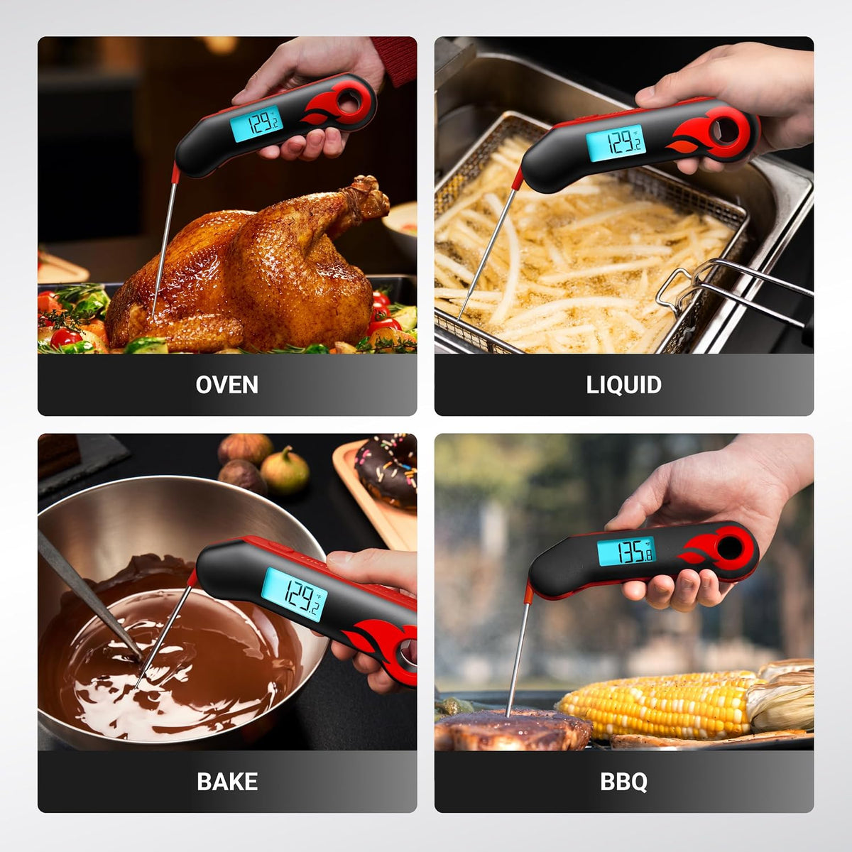 0.5 Sec Instant Read Meat Thermometer