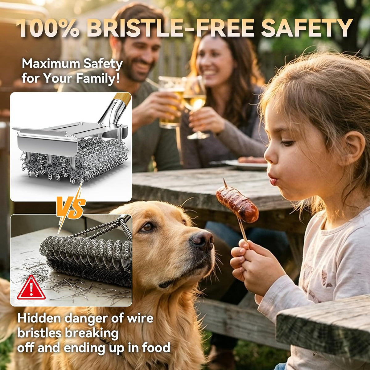 Bristle-Free BBQ Grill Brush