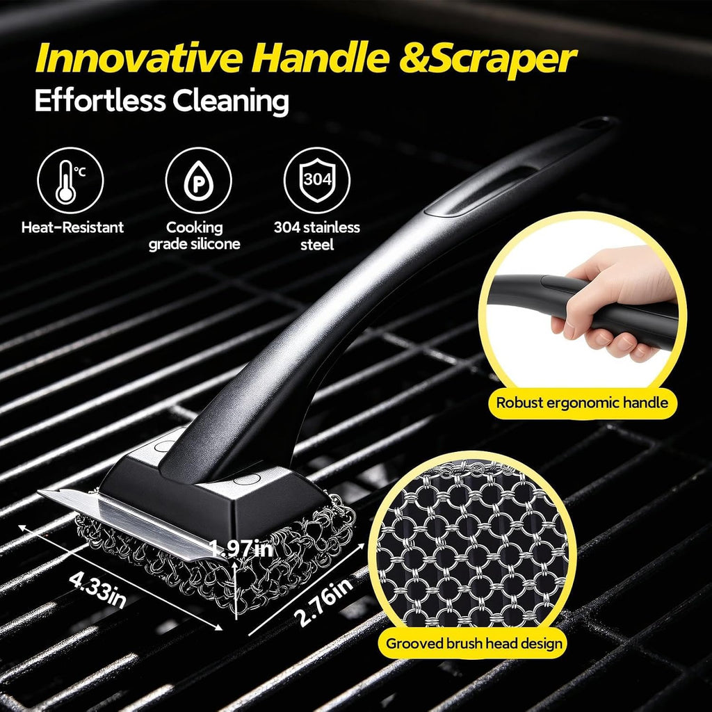 Free BBQ Grill Brush & Scraper