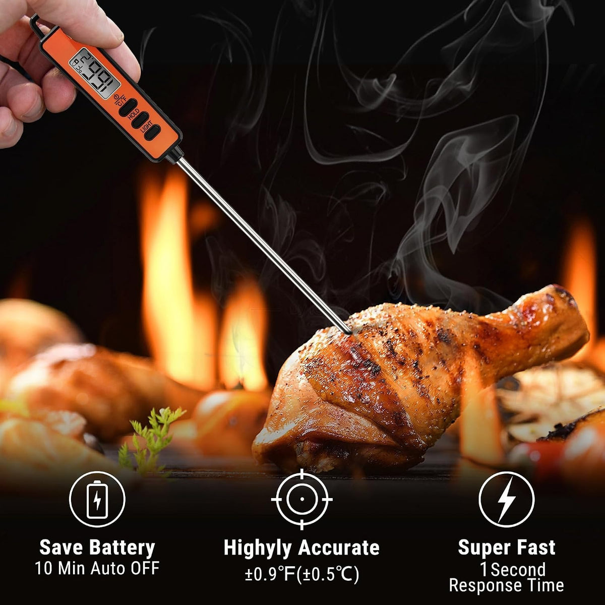 1 Sec Digital Meat Thermometer