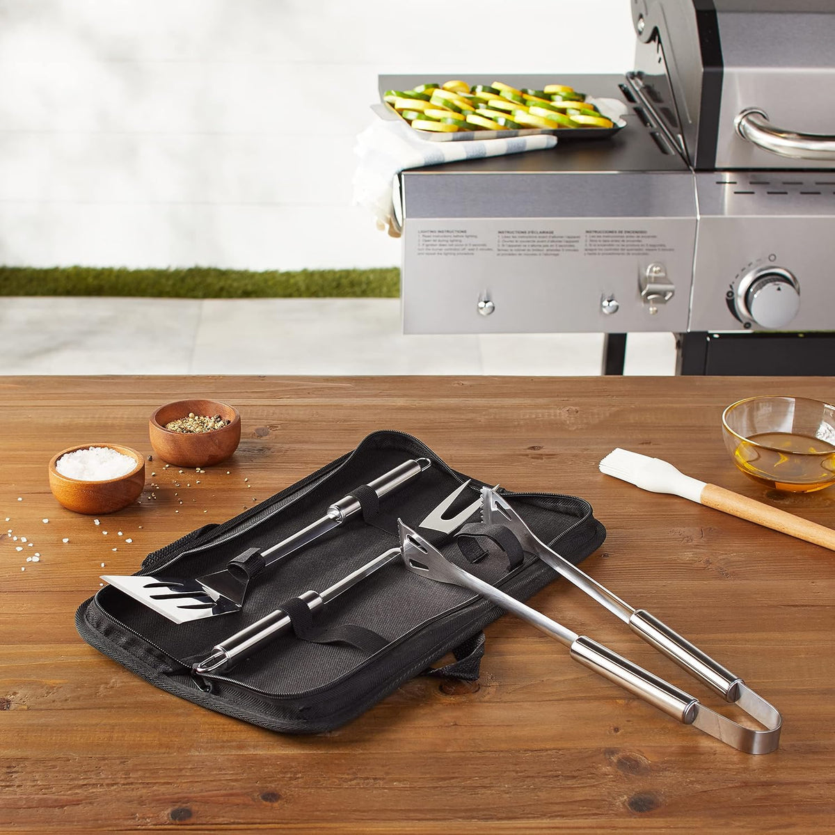 4-Piece BBQ Tool Set