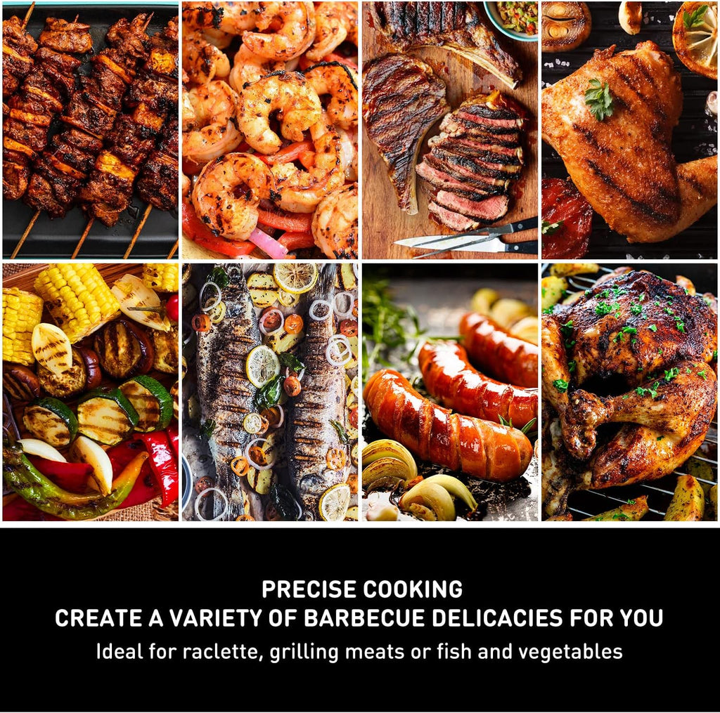 1600W Black Tabletop Electric Grill