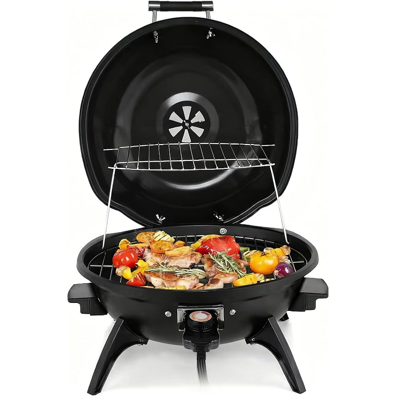 1600W Black Tabletop Electric Grill