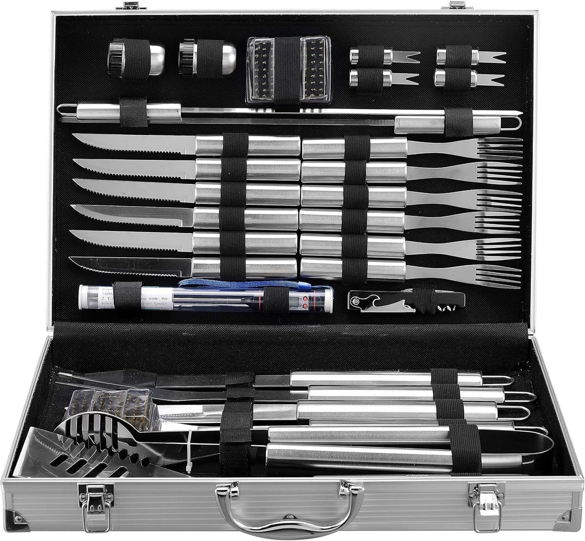 30-Piece Stainless Steel BBQ Tool Set